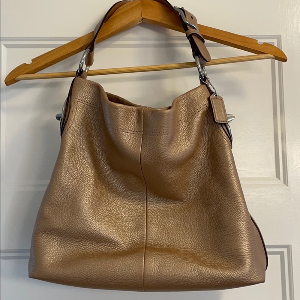 Champagne Coach Tote Bag